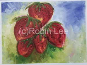 Robin Lee Strawberries artwork